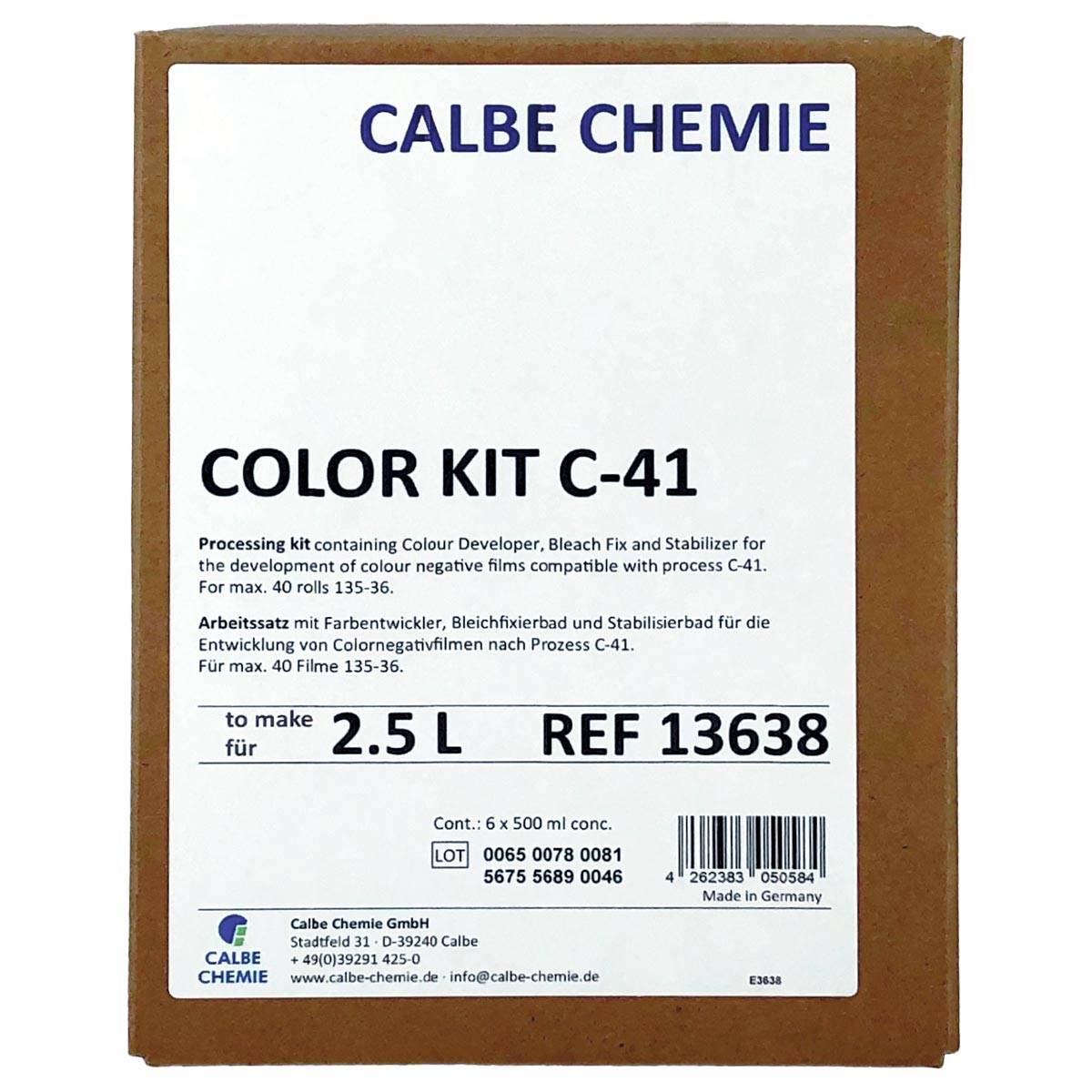 CALBE Chimie C41 Color Kit pour 2.5L