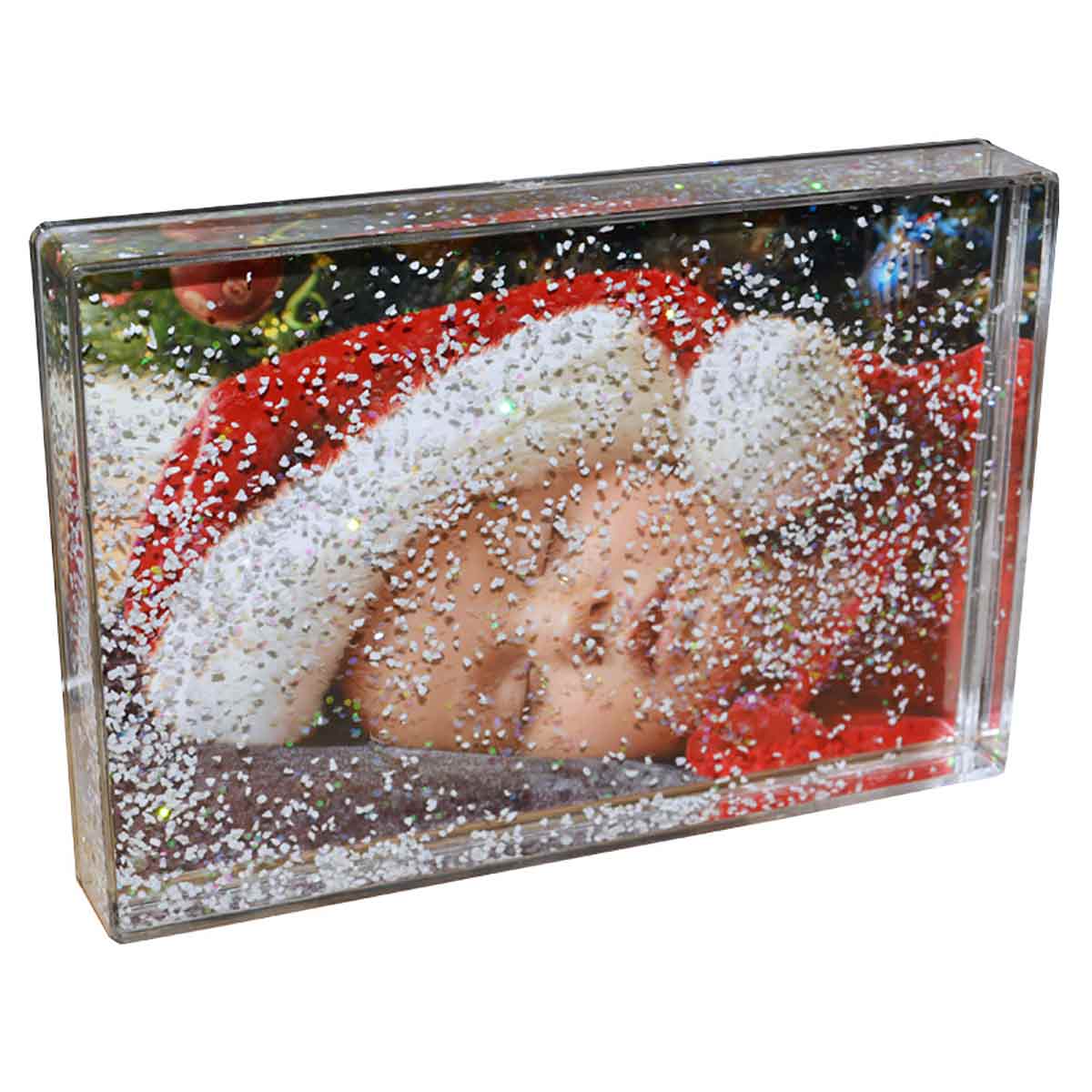 Bloc Photo Plexi Neige 10x15cm Lot de 24