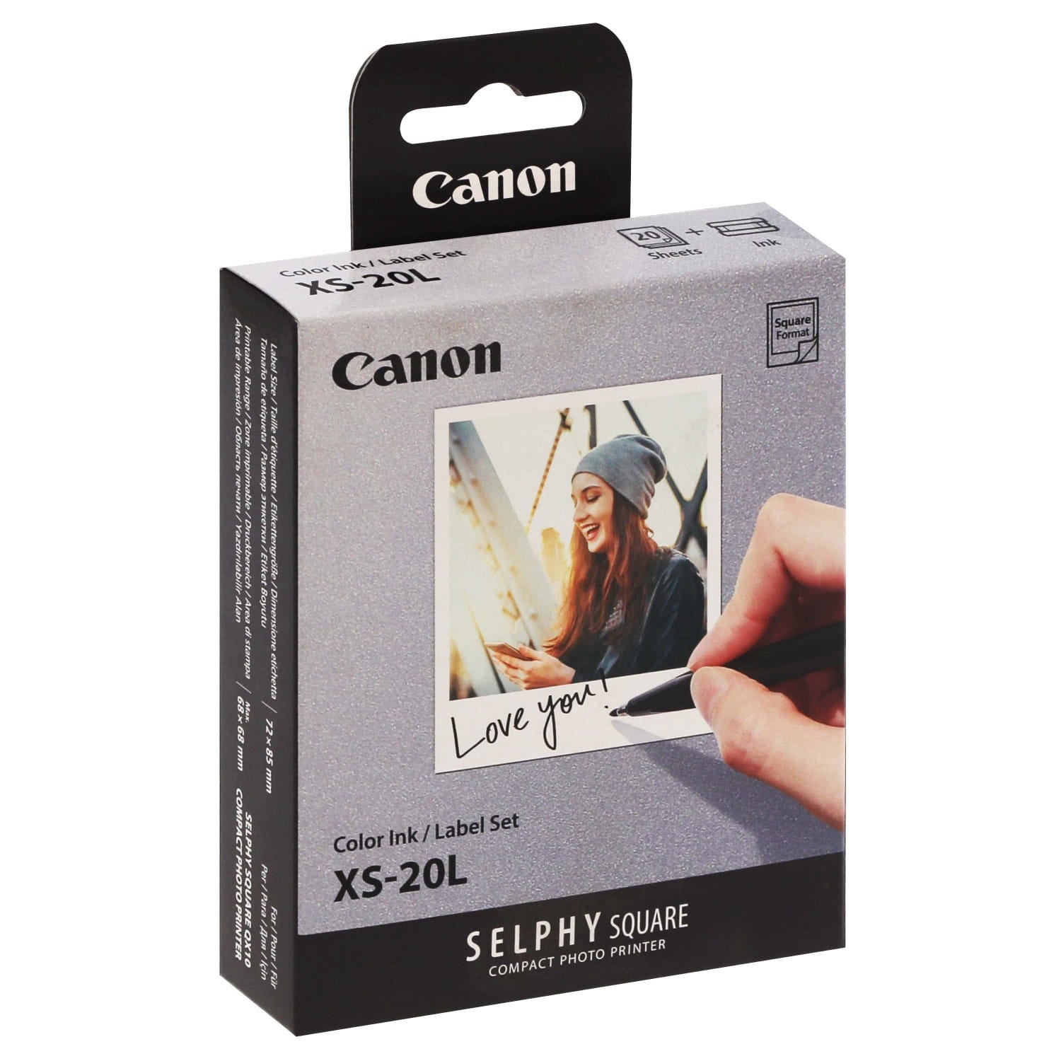 Consommable thermique Kit XS-20L pour SELPHY Square QX10 - 20 Feuilles 6,8x6,8cm