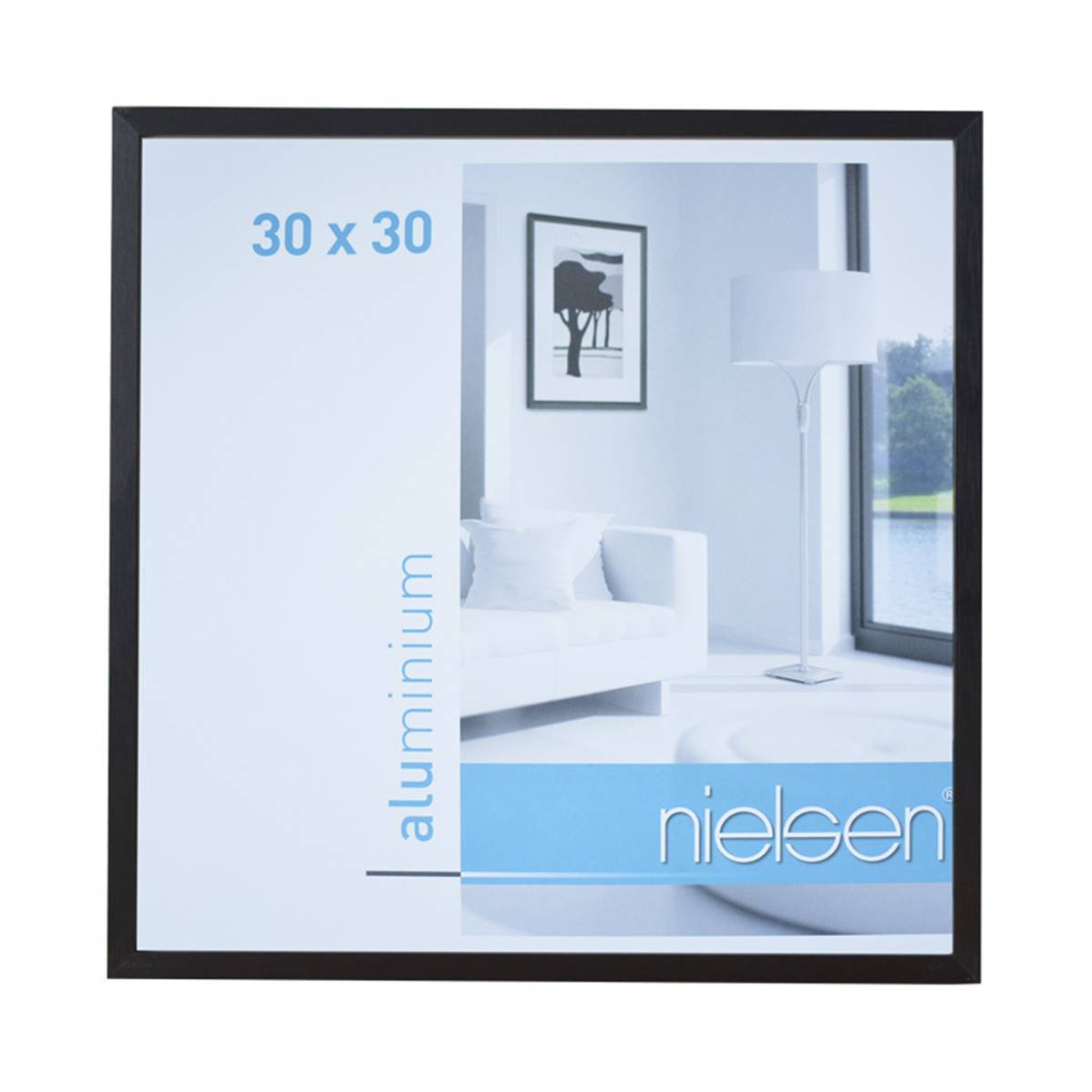 NIELSEN Cadre Photo Aluminium C2 30X30 - Noir Mat Brossé