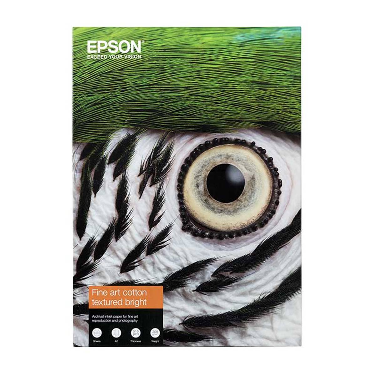 EPSON Papier Fine Art Cotton Textured Bright Mat 300g A4 25 feuilles