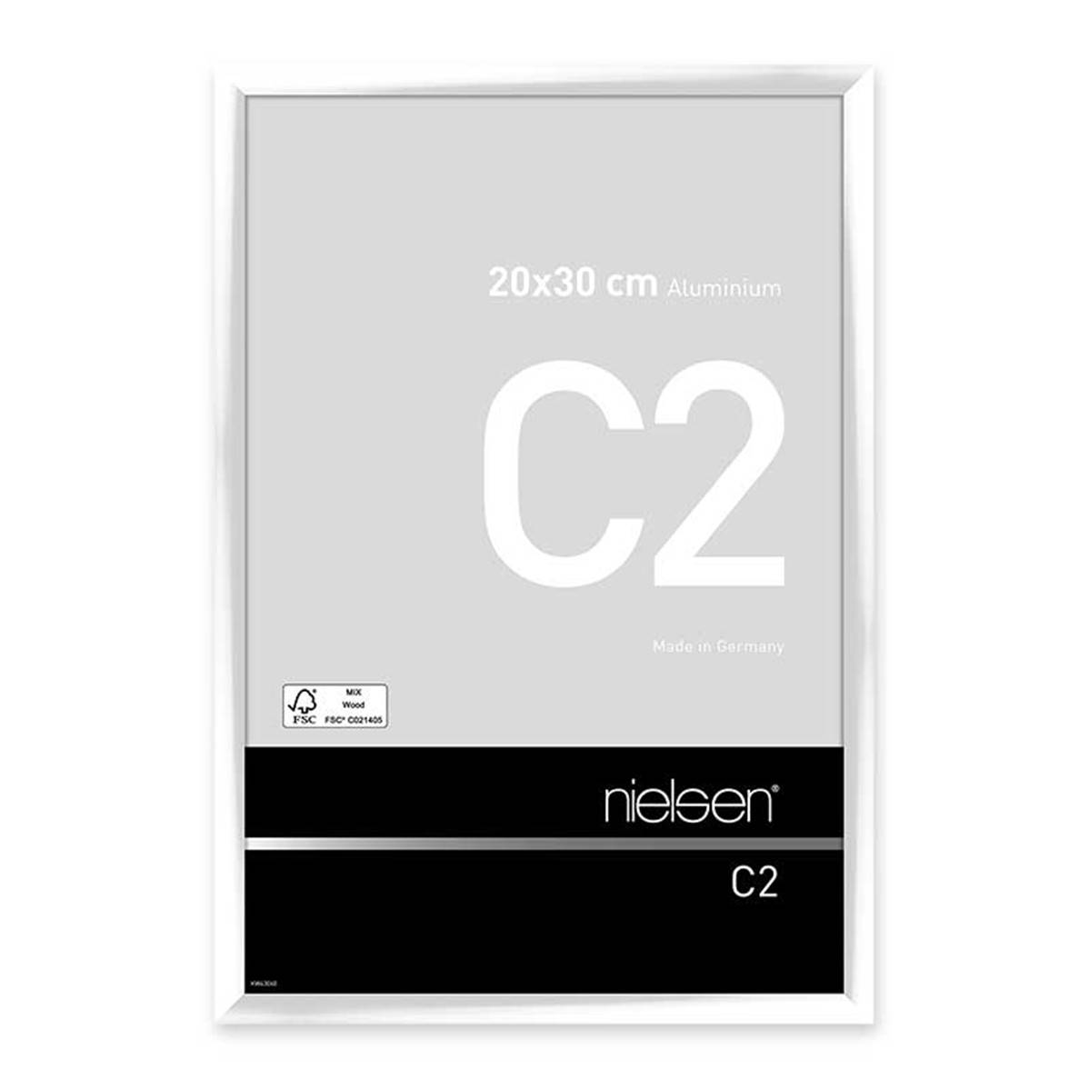 NIELSEN Cadre Photo Aluminium C2 20X30 - Blanc Brillant
