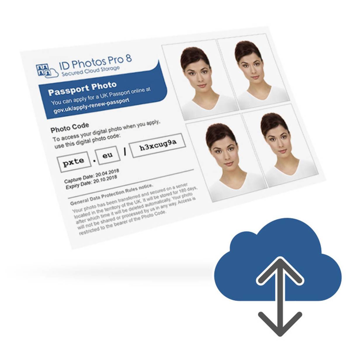 ID PHOTOS PRO 8 Abonnement 1 an au Secure Cloud Storage