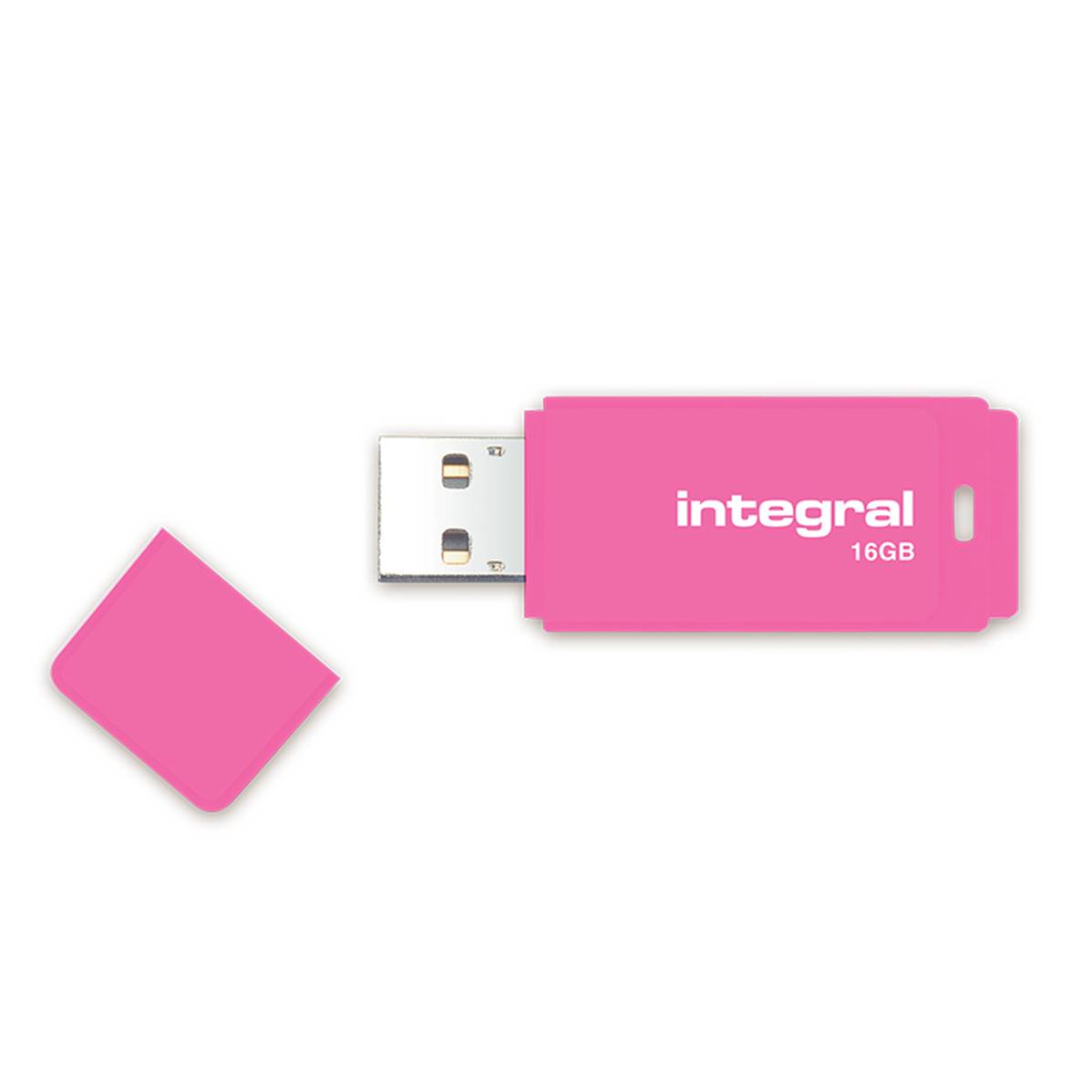 INTEGRAL Clé USB Néon 16GB Rose 2.0 - EcoTaxe comprise