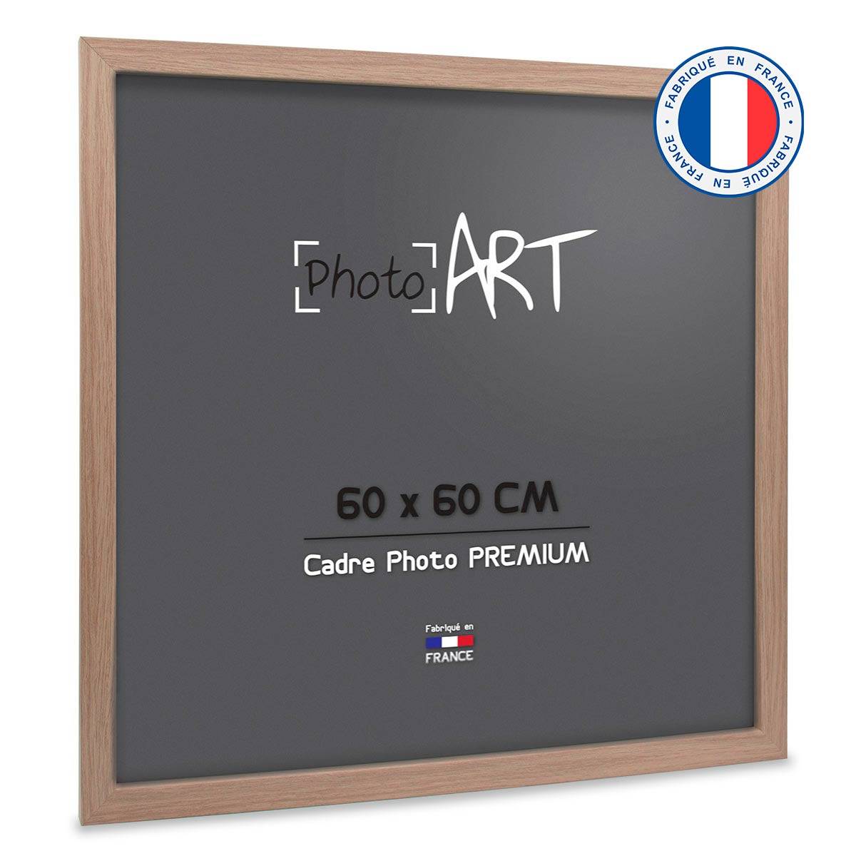 PHOTO ART PREMIUM Cadre bois 60x60 Chêne lot de 4