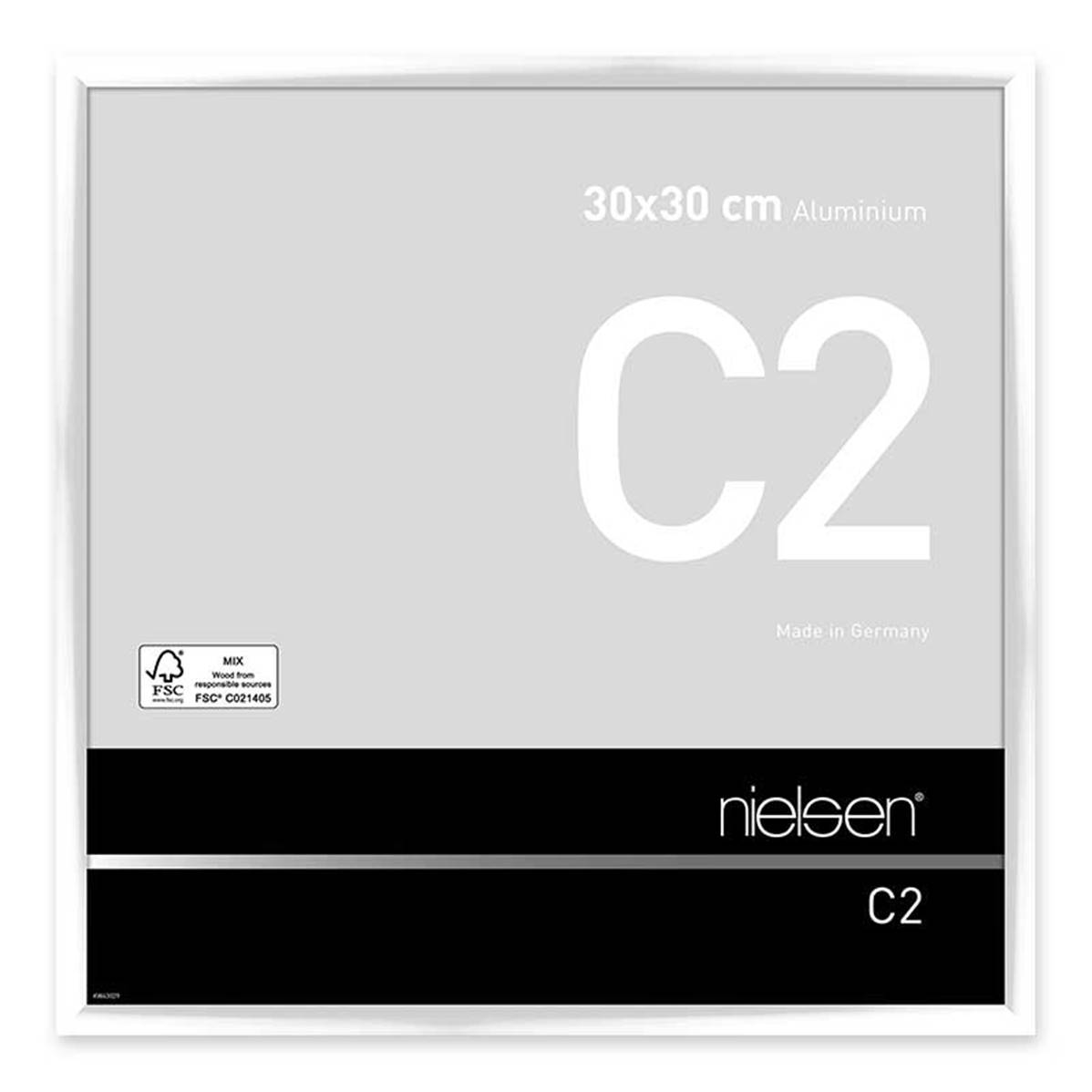 NIELSEN Cadre Photo Aluminium C2 30X30 - Blanc Brillant