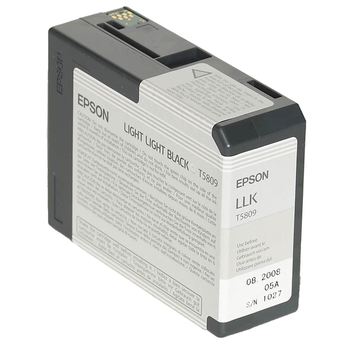 EPSON Encre T5809 Gris Clair (LLK) pour 3800/3880 Pro 80 ml