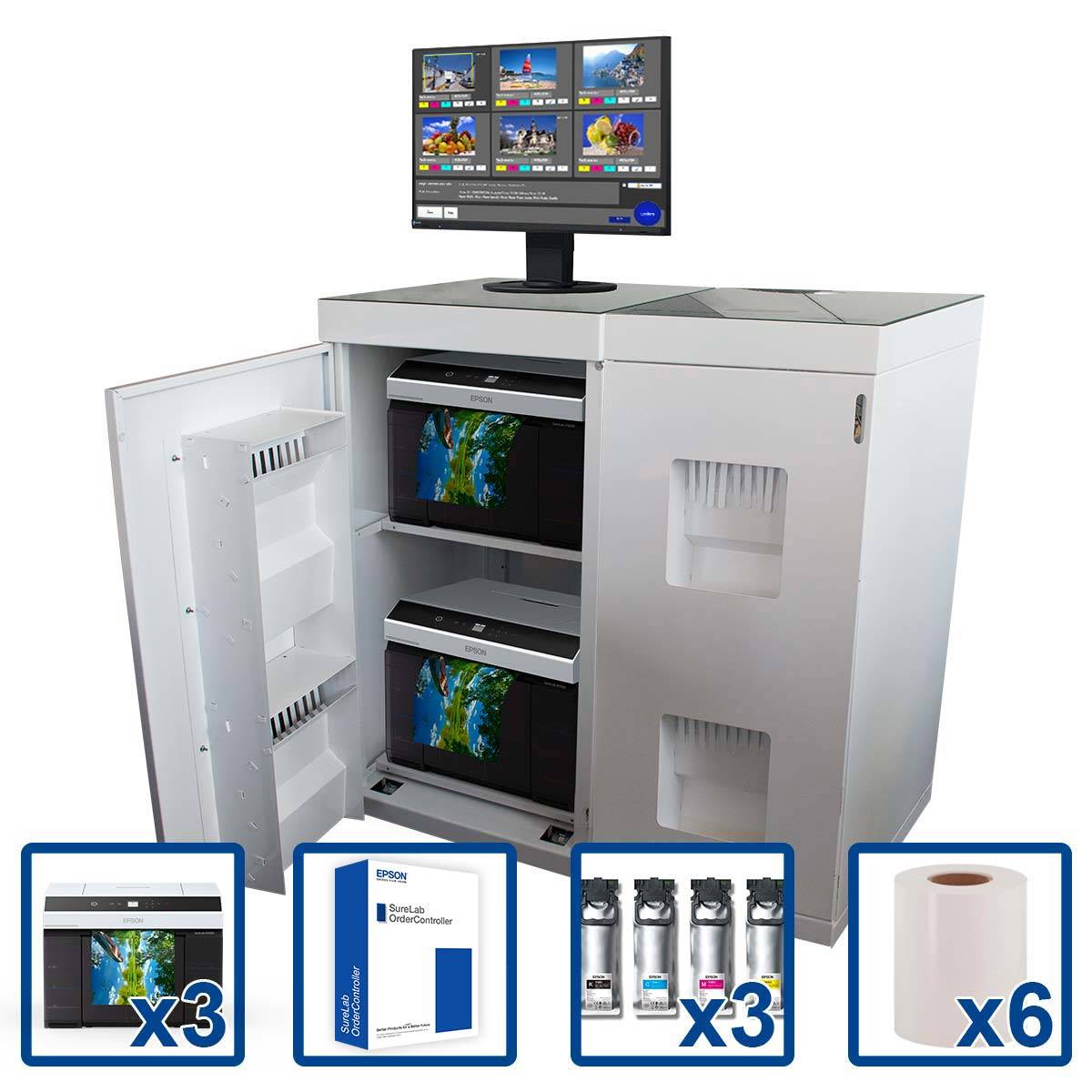 EPSON D10 Microlab3 (3xD1000/OC Full/Encres/Papier /PC/2Meubles)