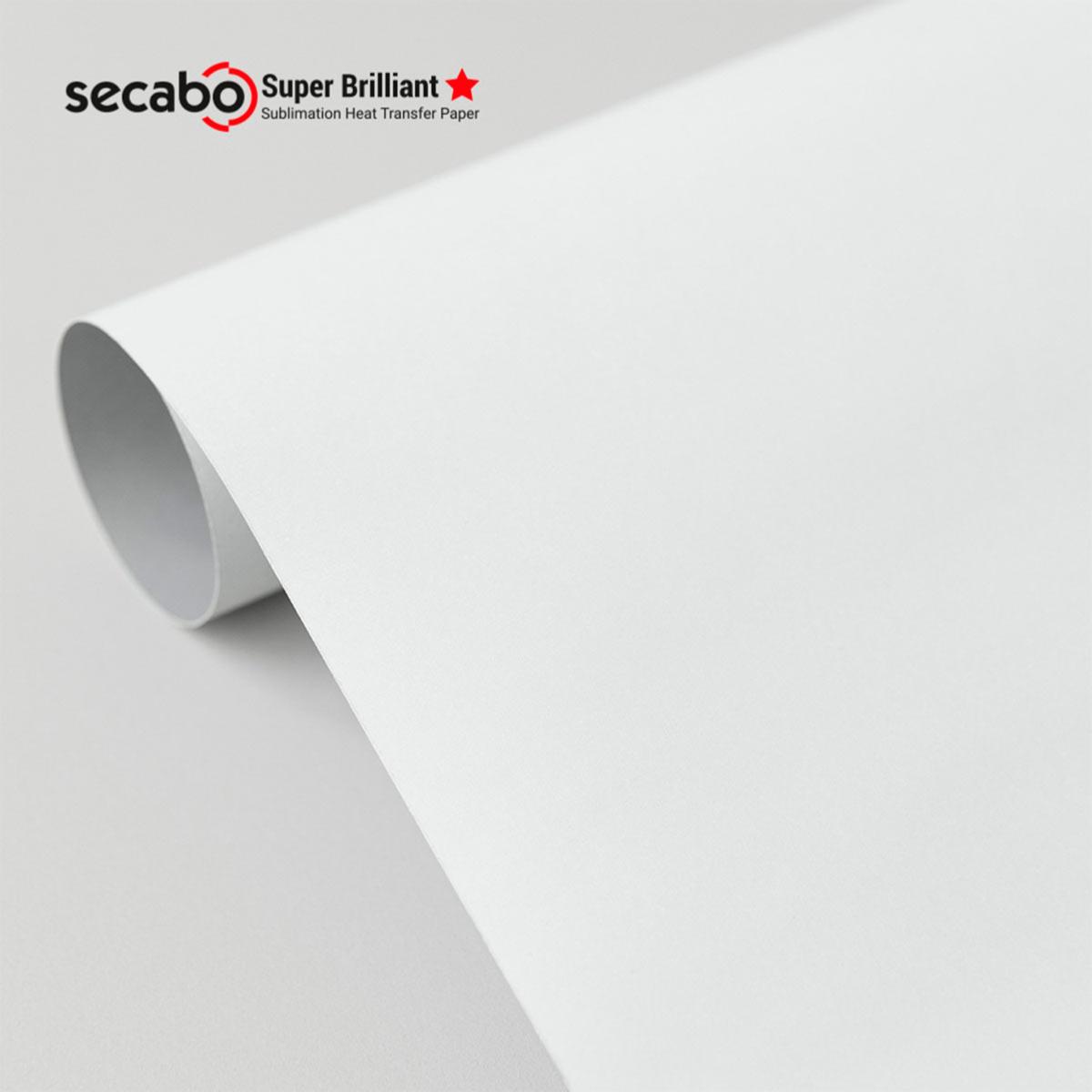 SECABO Papier Sublimation 61cmx40m Super Brillant 120g/m² (Rouleau)