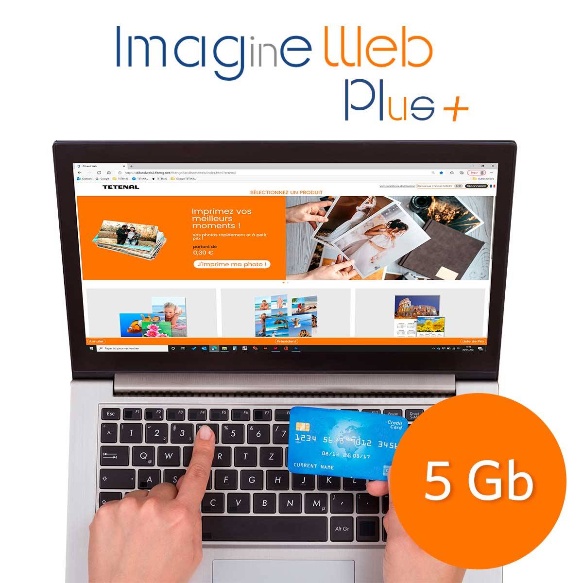 IMAGINE WEB PLUS by Tetenal - Renouvellement de licence 1 an - 5 GB