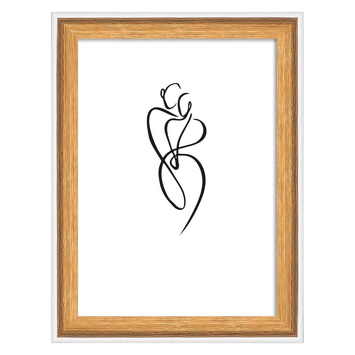 WALTHER Cadre MDF Silhouette 10x15cm naturel - Lot de 4
