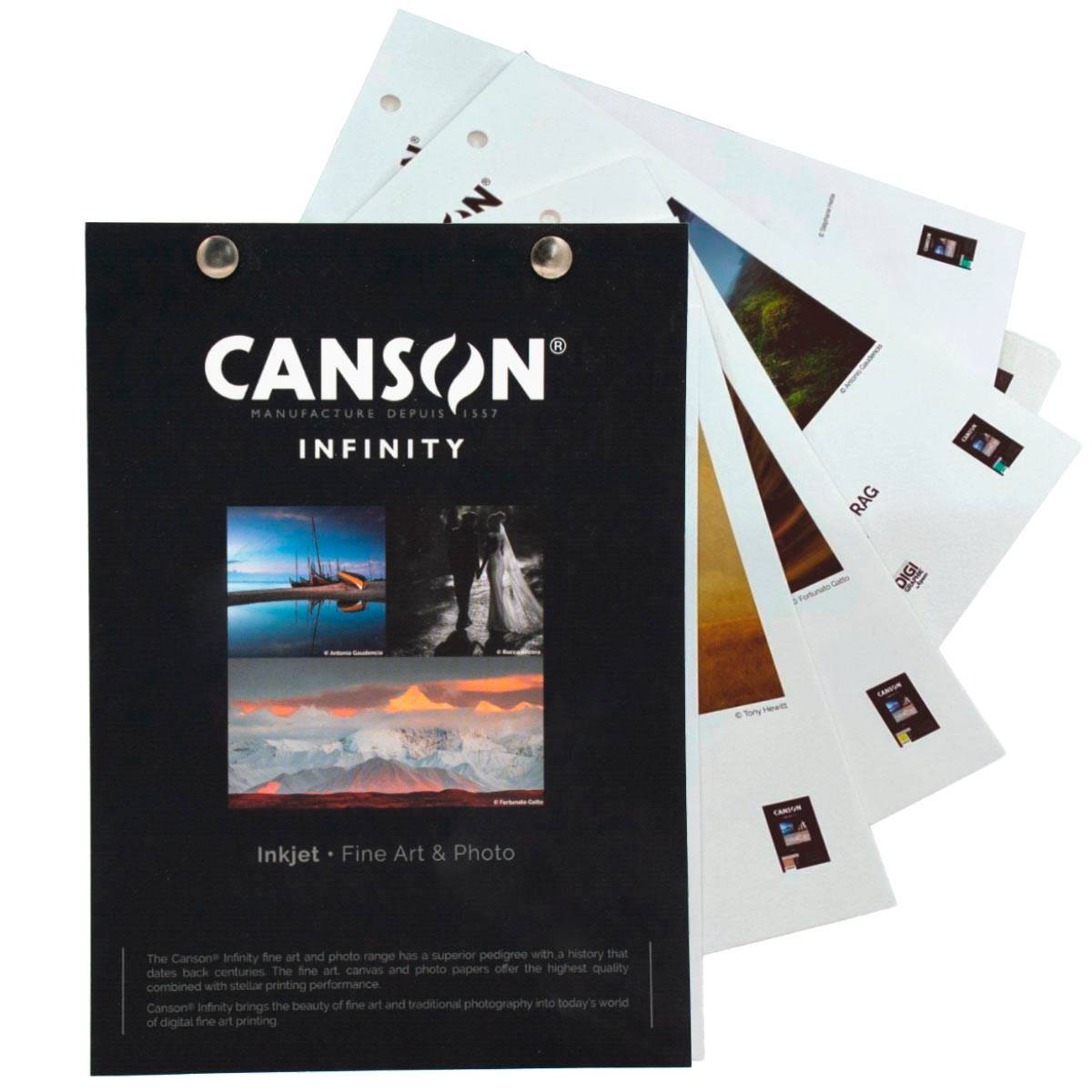 CANSON Infinity Nuancier Papier photo avec photo A5 -18 Feuilles