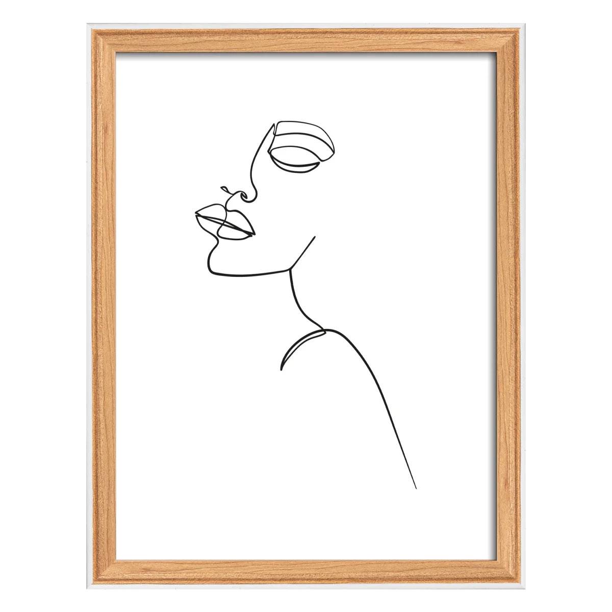 WALTHER Cadre MDF Silhouette 15x20cm hêtre - Lot de 4