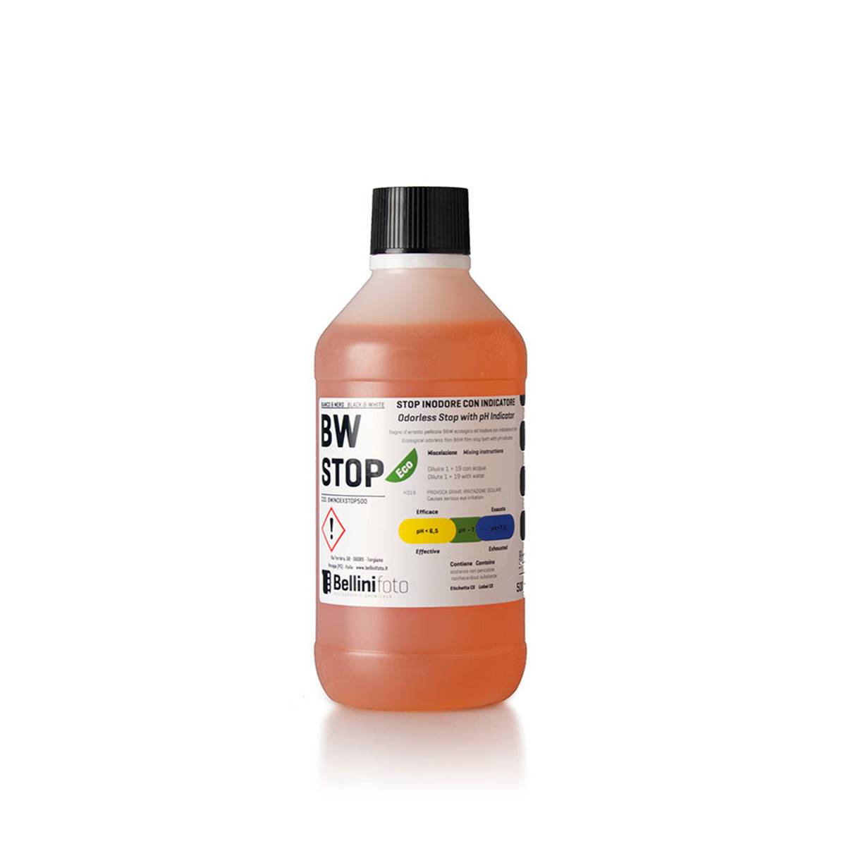 BELLINI FOTO Chimie Bain d'Arrêt Papier N&B 500 ml conc