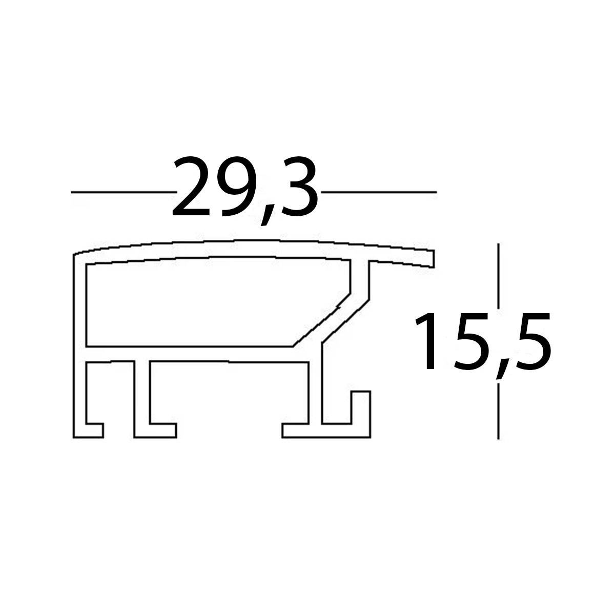 WALTHER Cadre alu brossé Aluline 50x70cm - Couleur Argent - Lot de 4