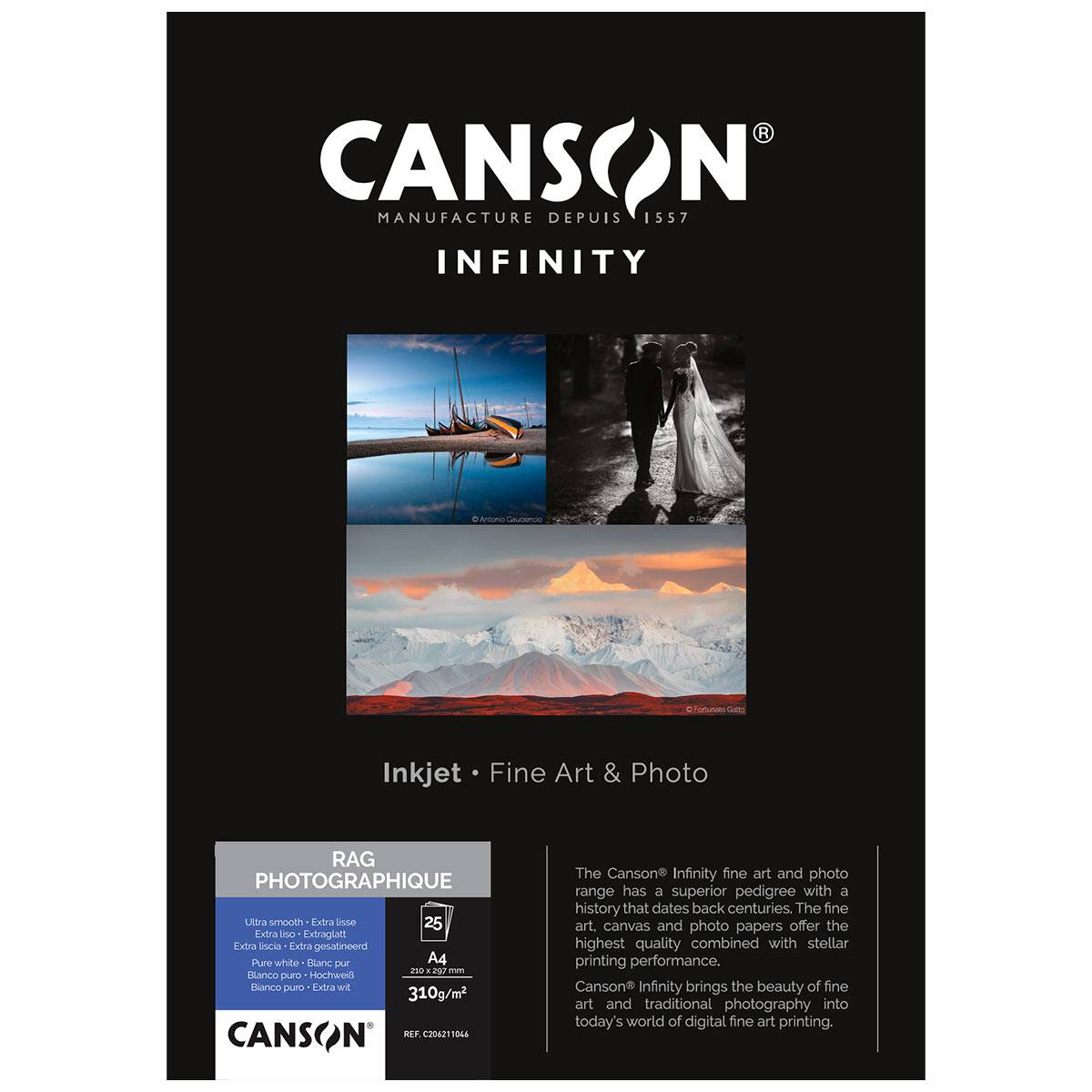 CANSON Infinity Papier Rag Photographique II 310g A4 25 feuilles