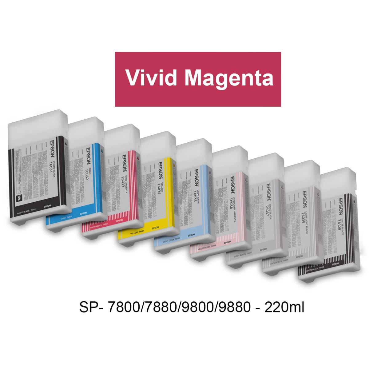 EPSON Encre T6033 Vivid Magenta pour SP- 7880/9880  220ml