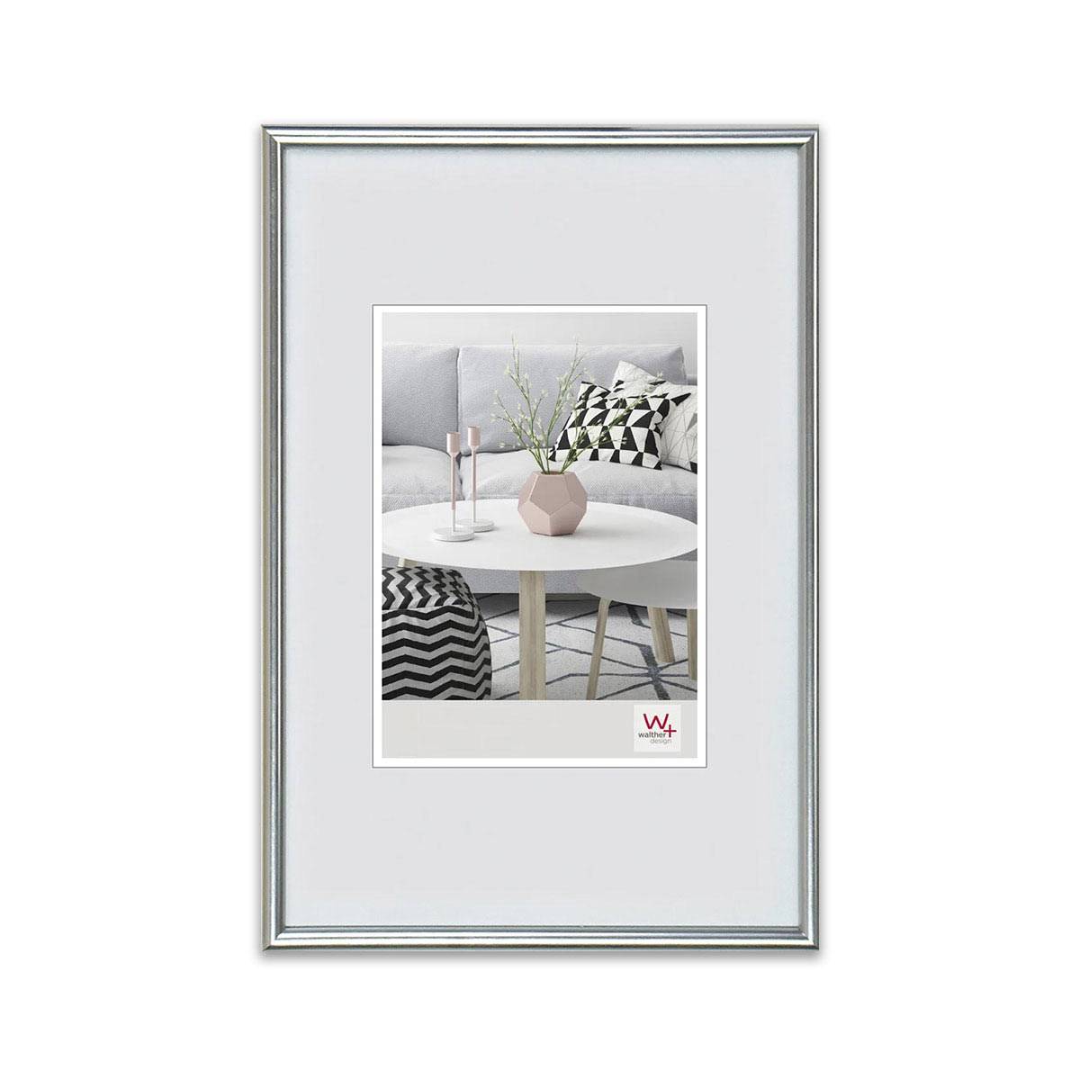 WALTHER Cadre plastique Galeria 30x40cm silver - Lot de 4