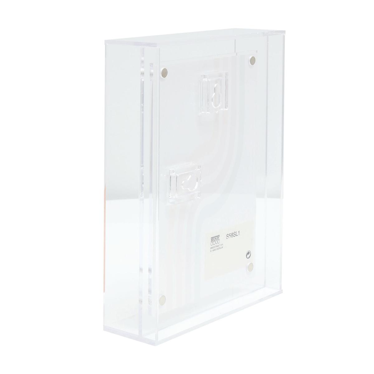 DEKNUDT Cadre Plexi Blanc 13x18cm Effet entre 2 verres - Lot de 2