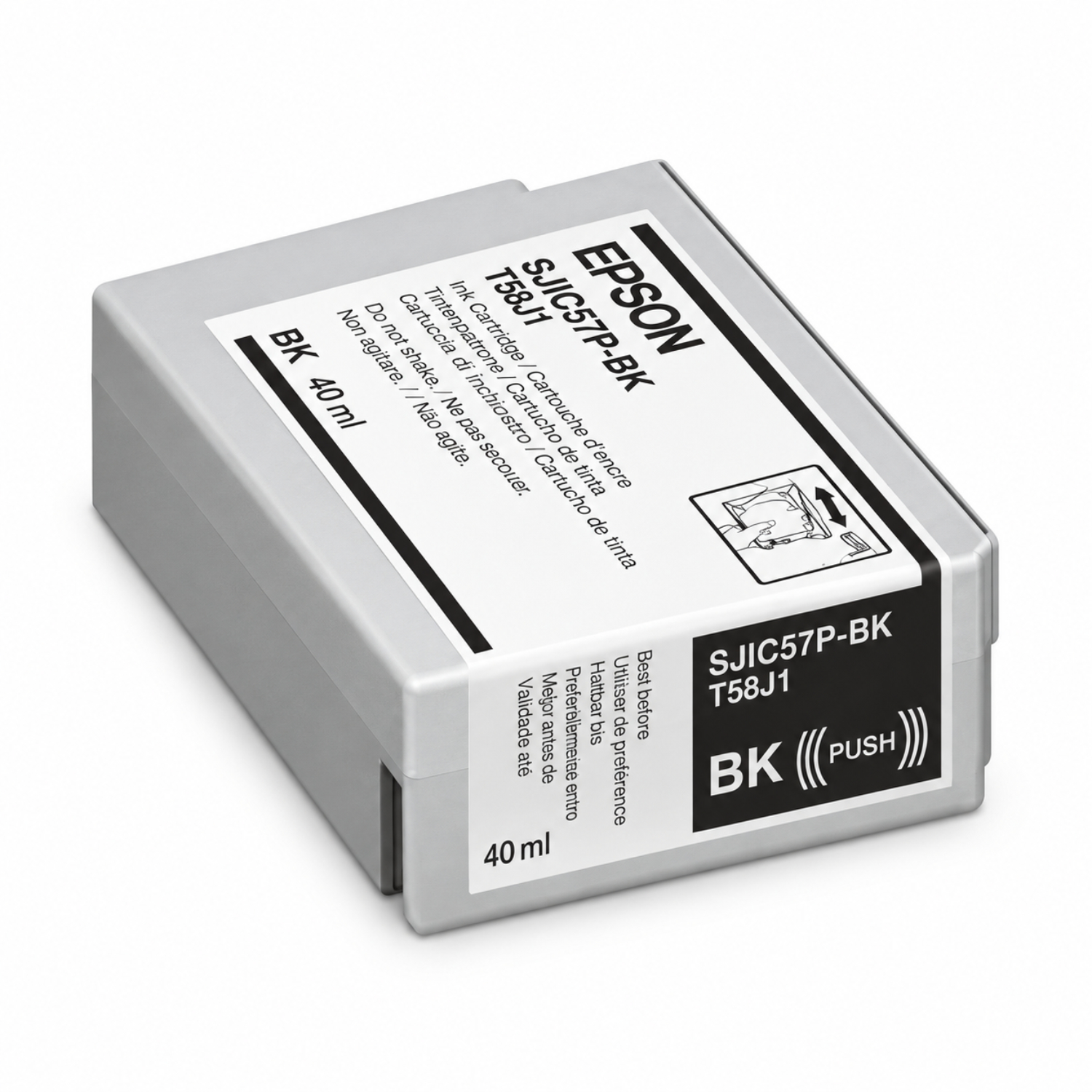 Cartouche d’encre NOIRE (SJIC57P-BK) pour imprimante CW-D3800e - 40ml (T58J1)