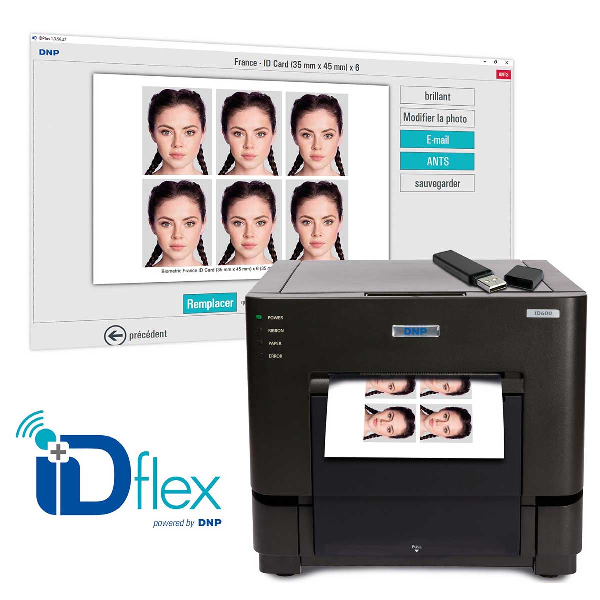 DNP Système Identité ID+ Flex avec Imprimante ID600