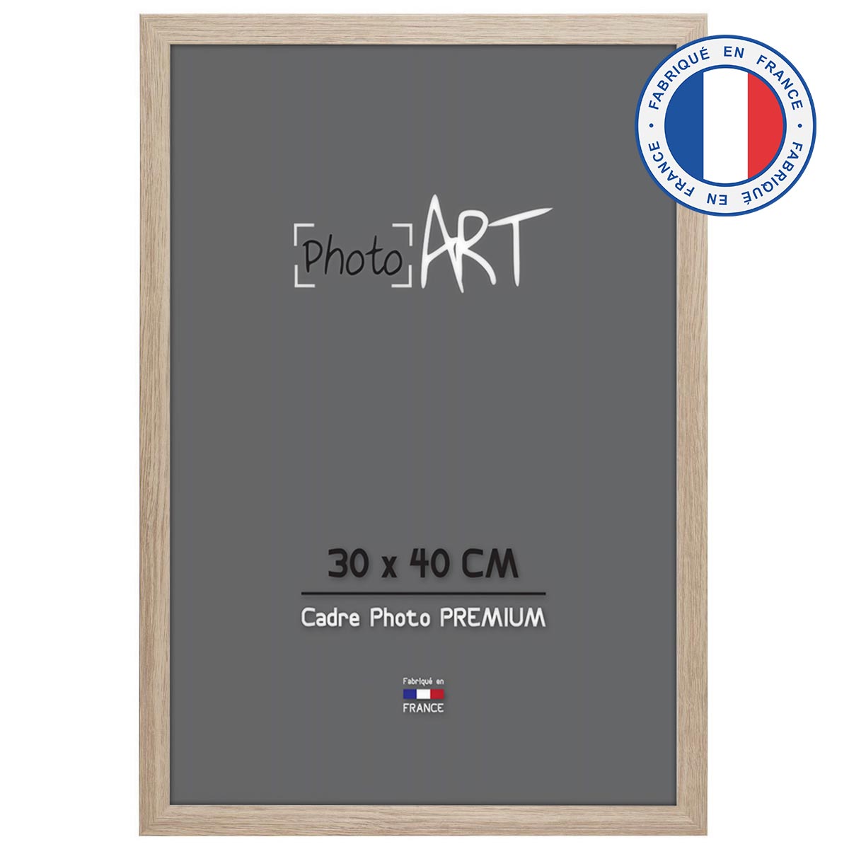 PHOTO ART PREMIUM Cadre bois 30x40 Chêne lot de 4