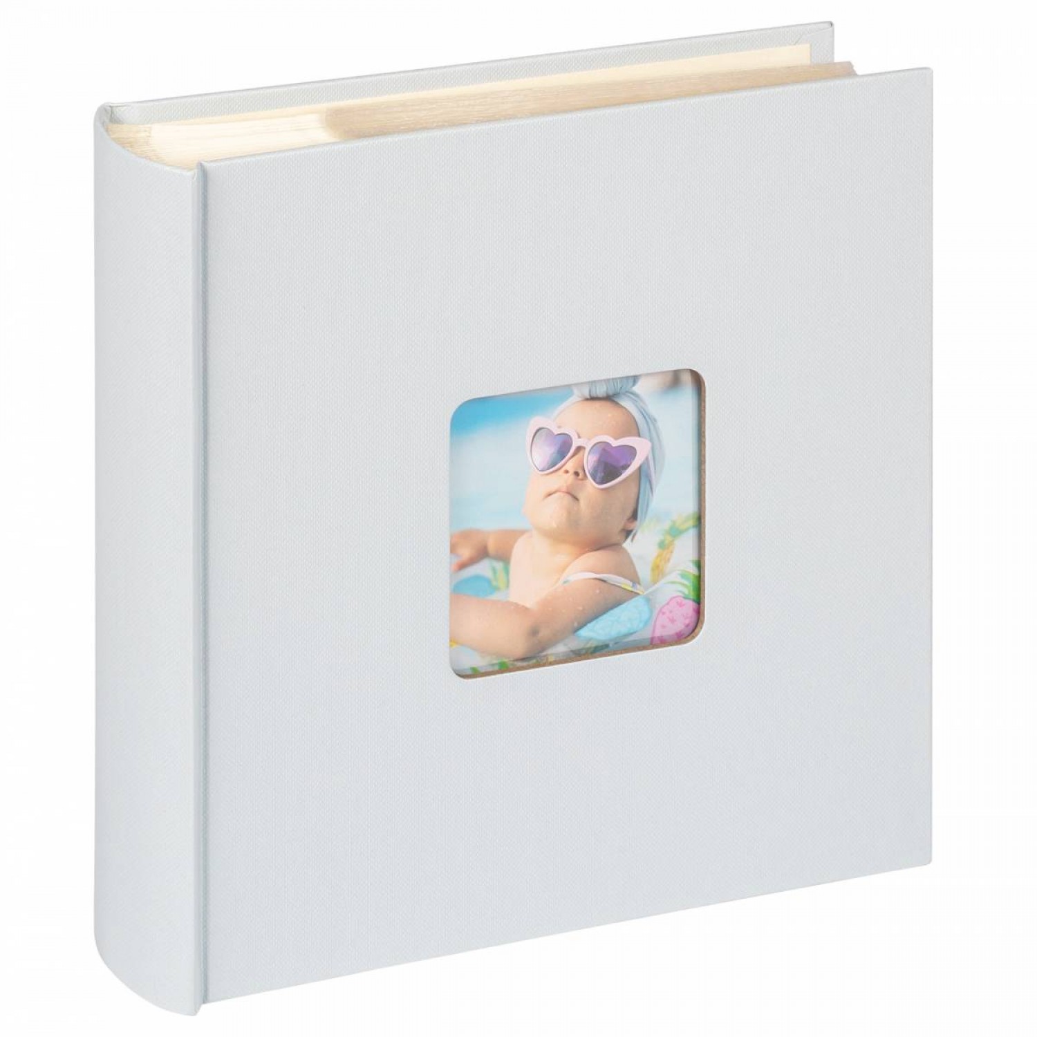 Album photo pochettes avec mémo Fun 22x24cm - 200 photos 10x15 - Bleu clair (Lot de 2)