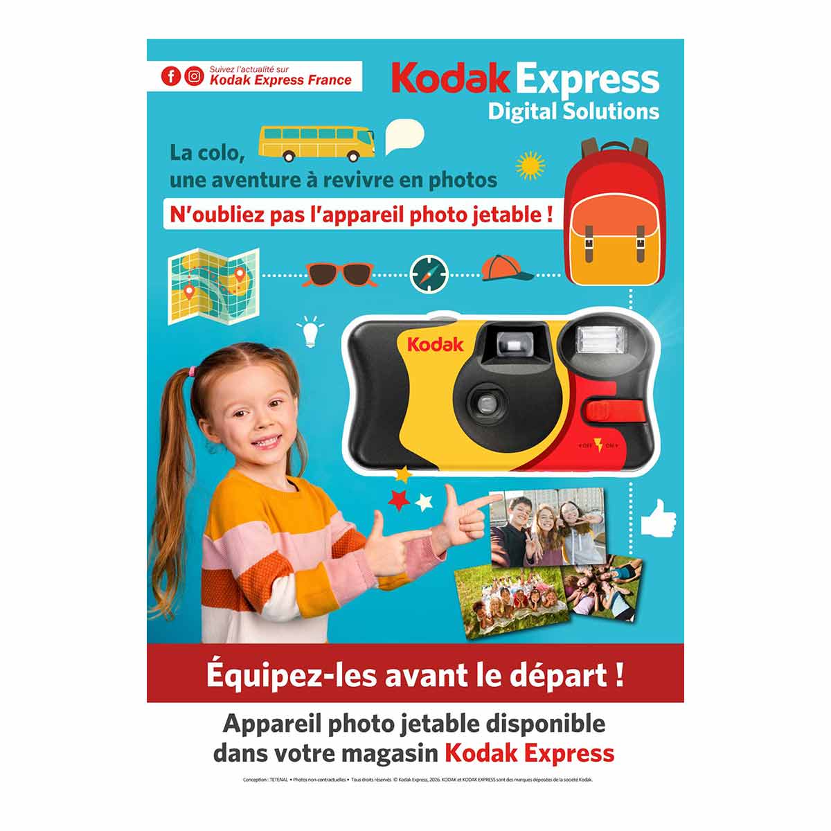 Poster Appareils jetables pour les colos