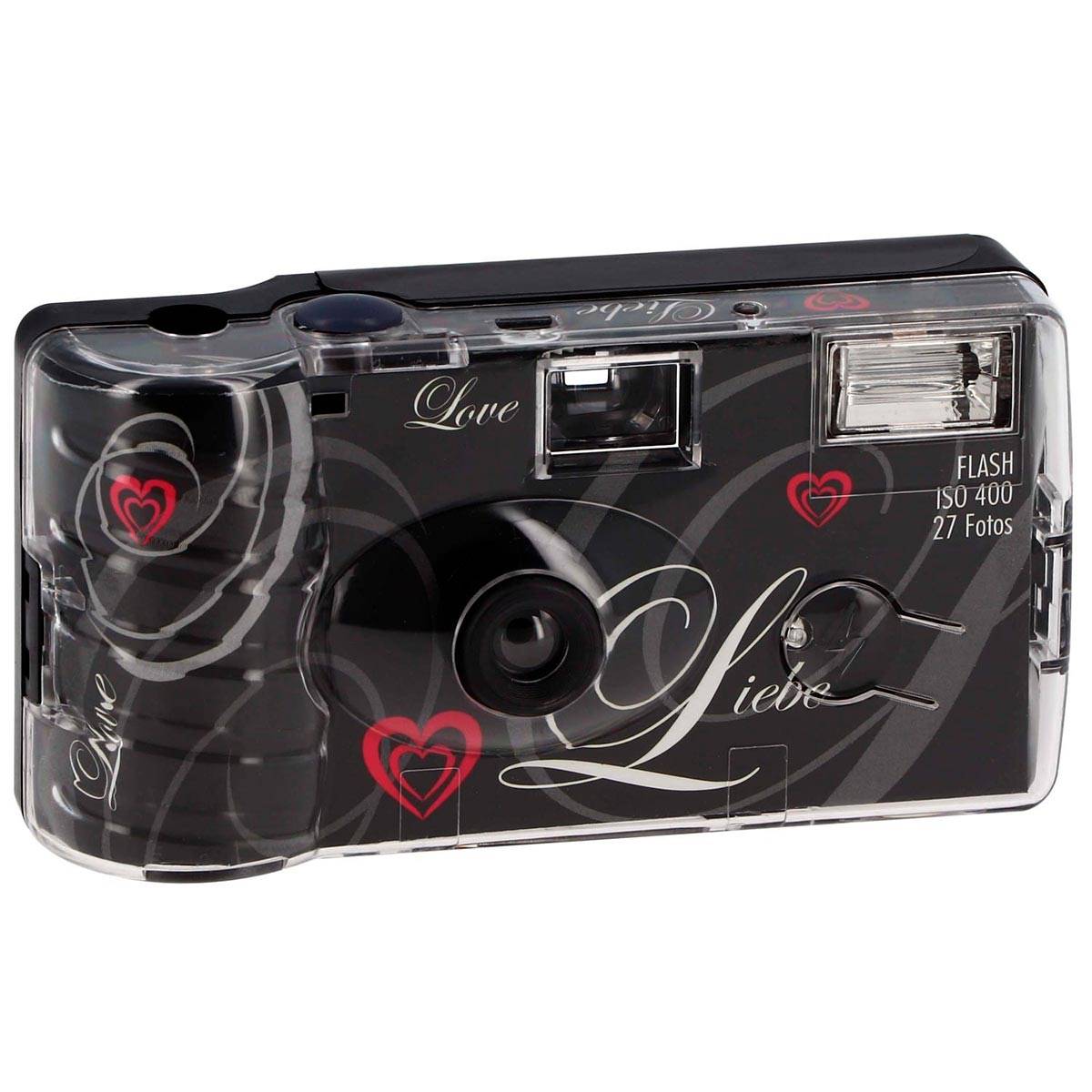 LOVE Appareil Photo Jetable 400 Iso 27 Poses Noir - péremption 10/25