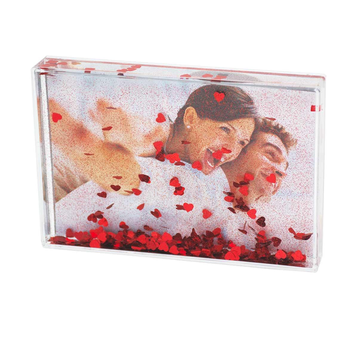 Bloc Photo Plexi Coeurs 10x15cm Lot de 24