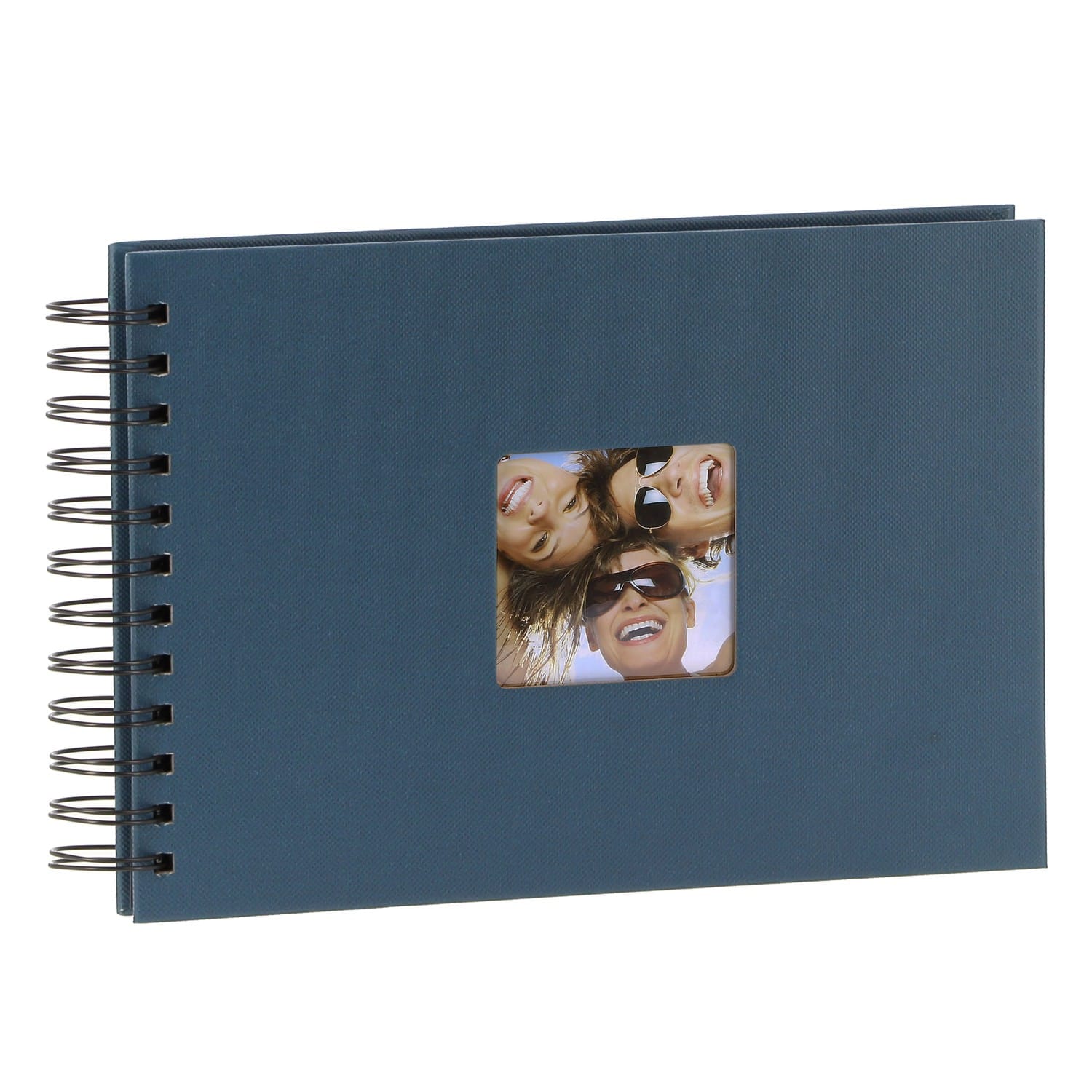 Album photo traditionnel à spirale Fun 17x23cm 40 photos - Bleu (Lot de 2)