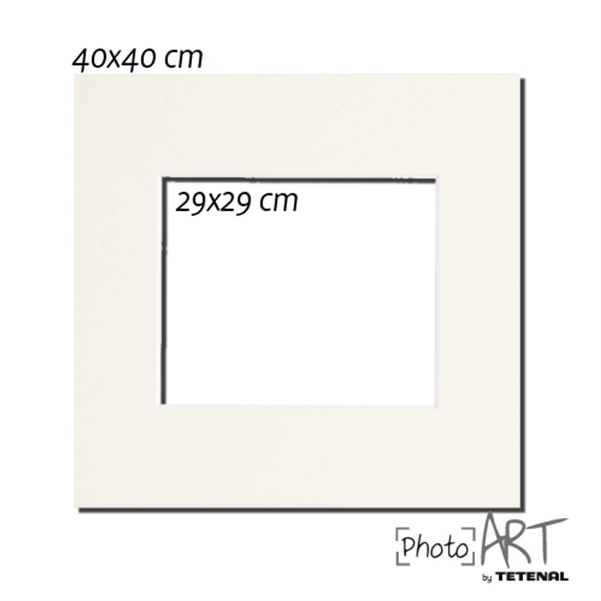 PASSE PARTOUT BLANC 40X40 PHOTO 30X30 Vendu par 2