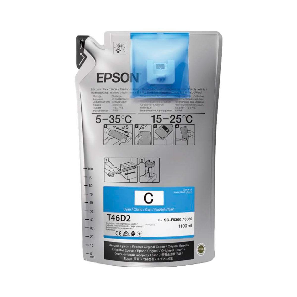 EPSON Encre Ultrachrome DS CYAN 1.1 L pour SC-F6300 et SC-F9400