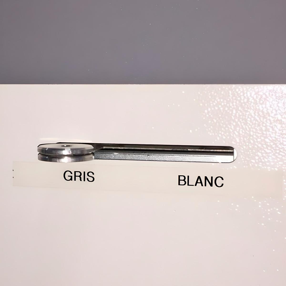 Fond photo lumineux 169cm Blanc et Gris à poser au sol (sans siège)