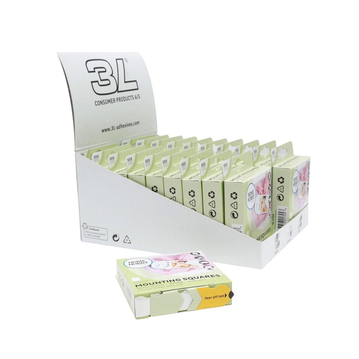 Deknudt 500 pastilles adhésives double-face (la boîte)