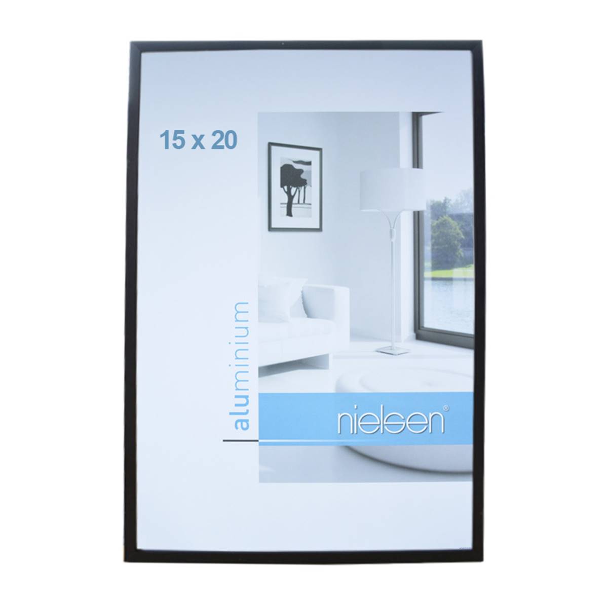 NIELSEN Cadre Photo Aluminium C2 15X20 - Noir Mat Brossé