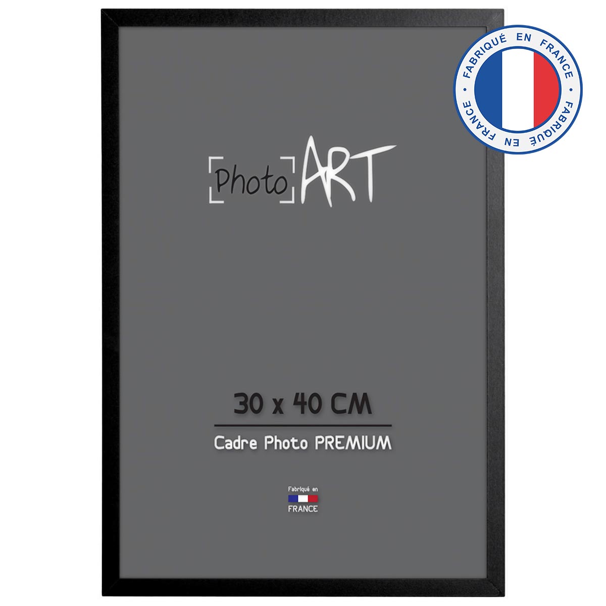 PHOTO ART PREMIUM Cadre bois 30x40 Noir lot de 4