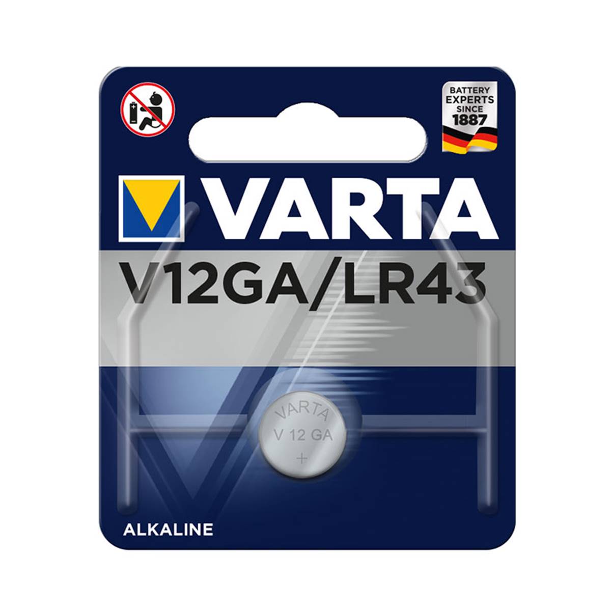 VARTA Piles LR43/V12GA - alcaline 1,5V x1- lot de 10