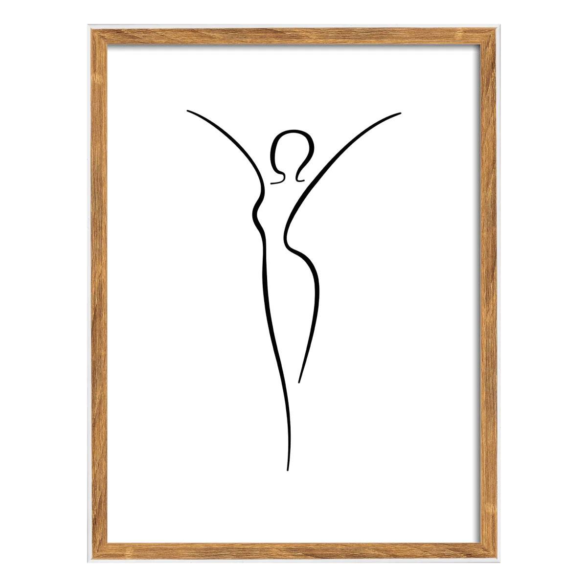 WALTHER Cadre MDF Silhouette 30x40cm naturel - Lot de 4