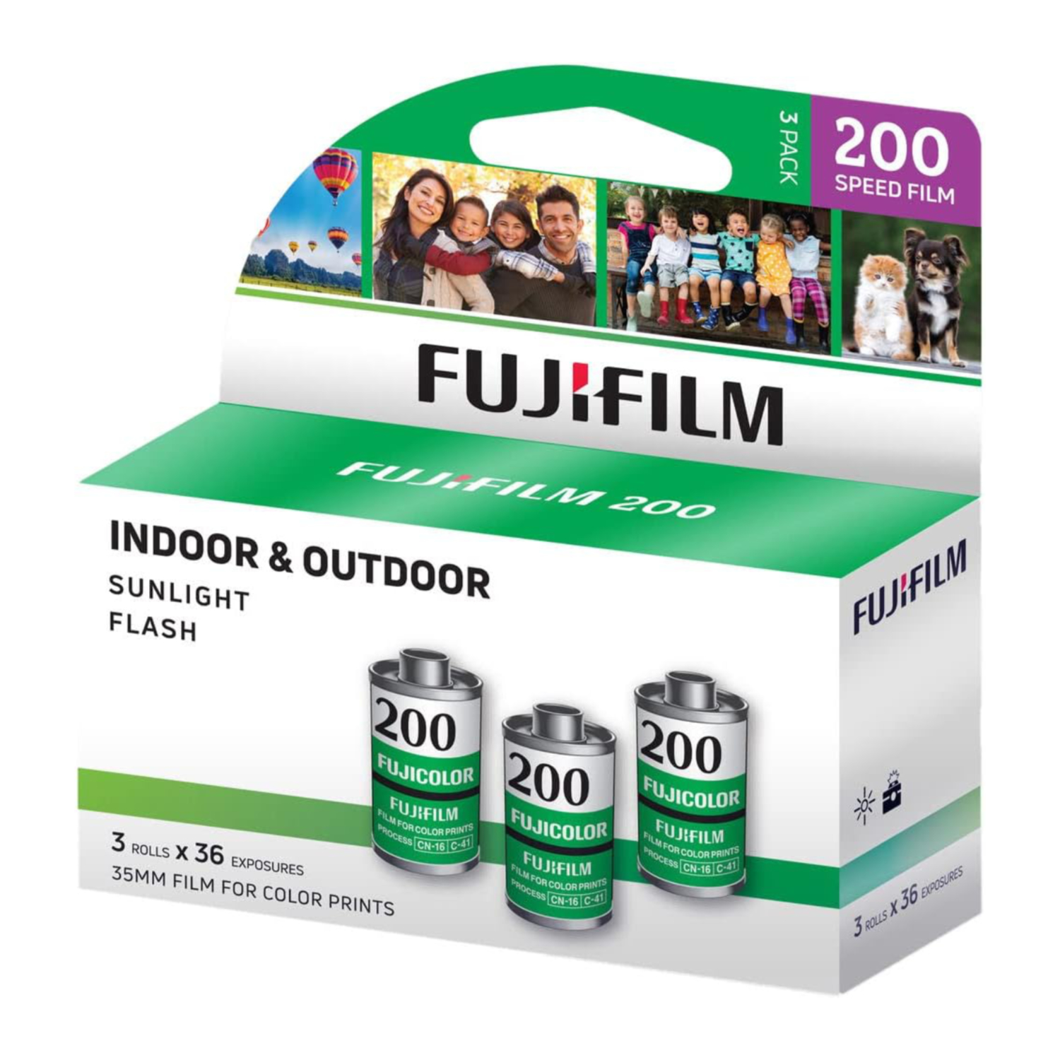 Film couleur "Amateur" 200 ISO 36P - Tripack - Vendu par 10