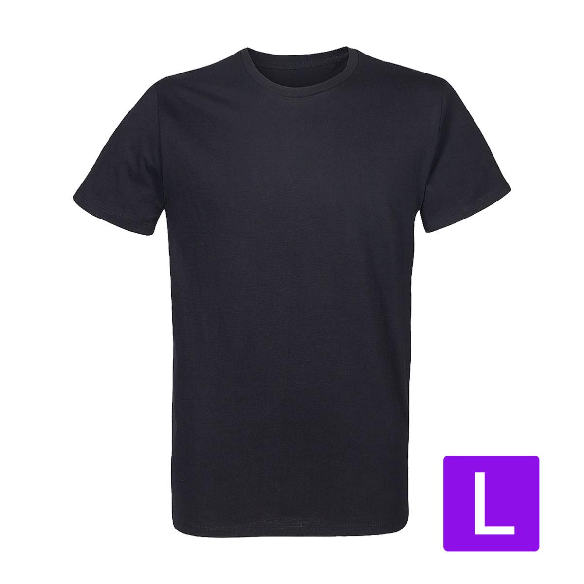 T-Shirt Noir Homme Taille L prétraité pour impression DTG Lot de 10