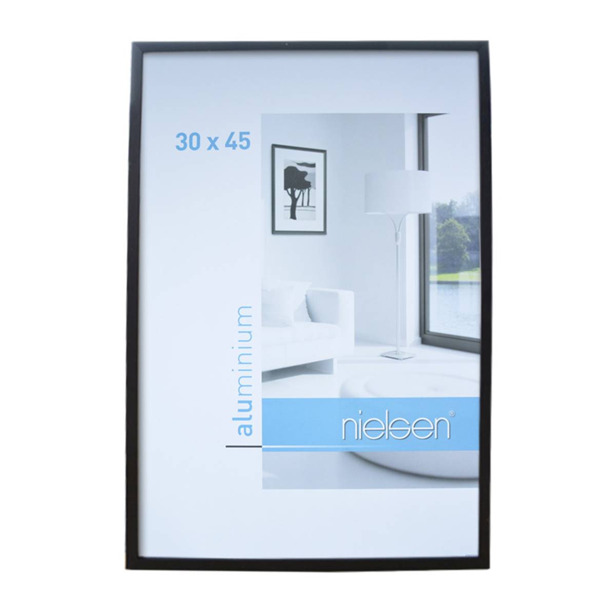 NIELSEN Cadre Photo Aluminium C2 30X45 - Noir Mat Brossé