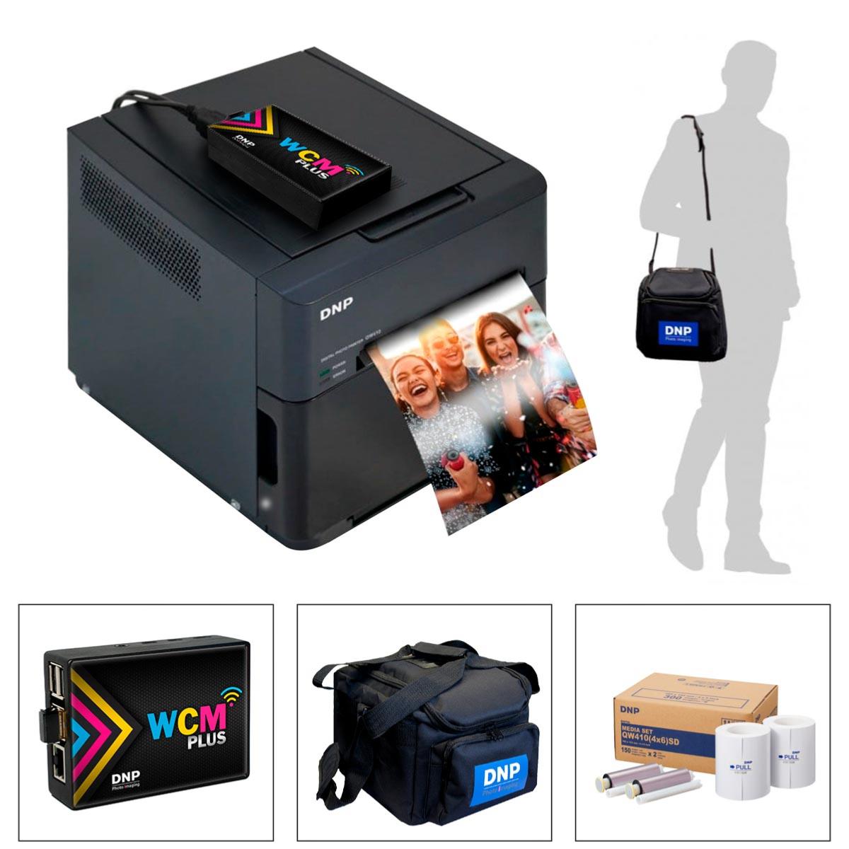 DNP Imprimante Kit QW410 + WCM PLUS + Papier 10x15 + Sac transport