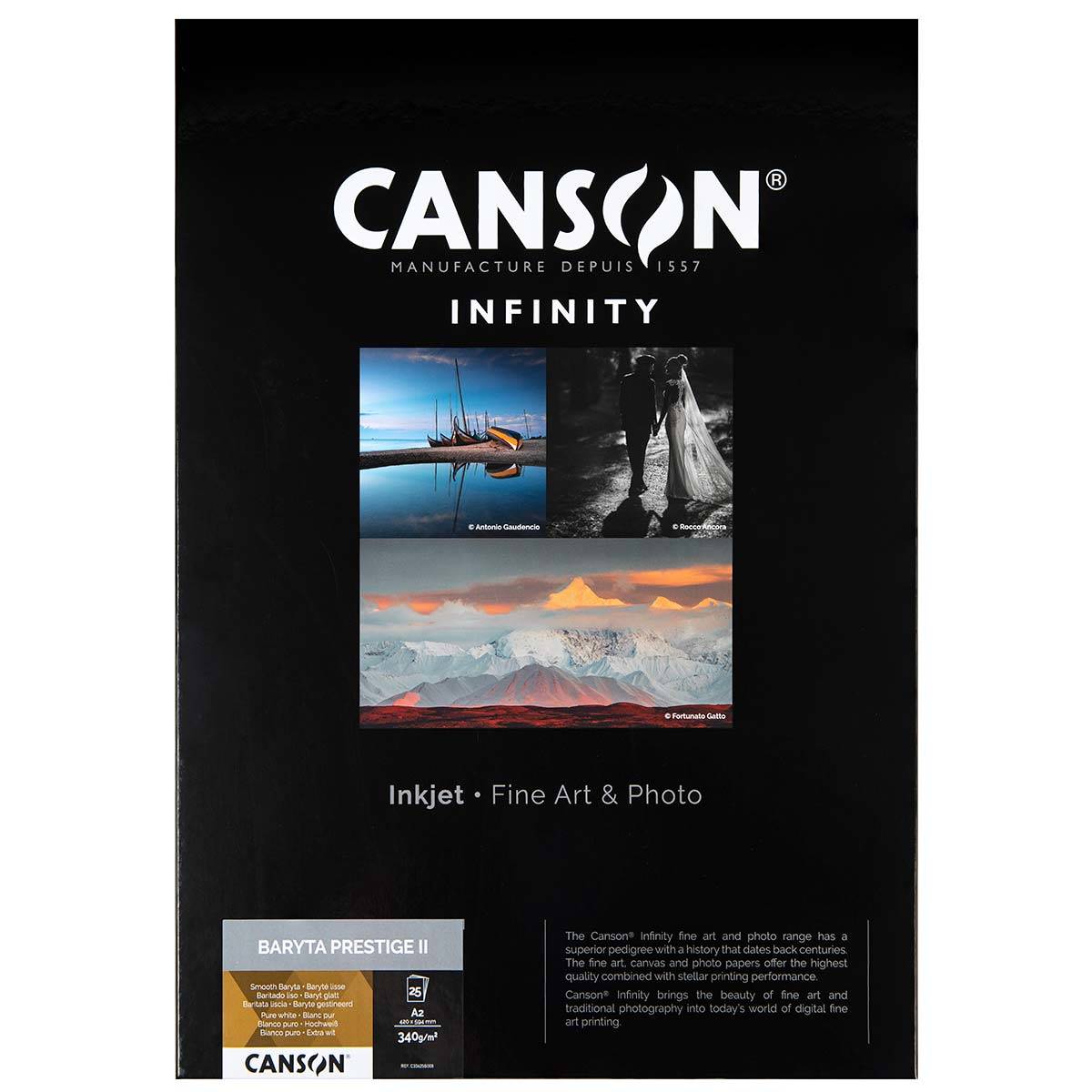 CANSON Infinity Papier Baryta Prestige II 340g A2 25 feuilles