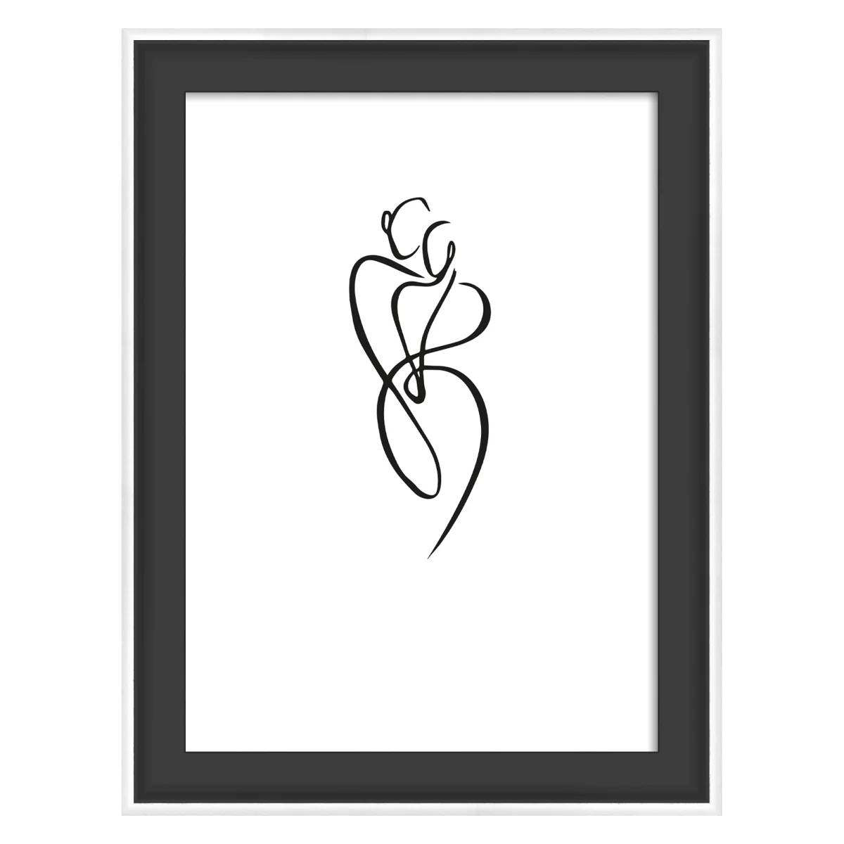 WALTHER Cadre MDF Silhouette 10x15cm noir - Lot de 4