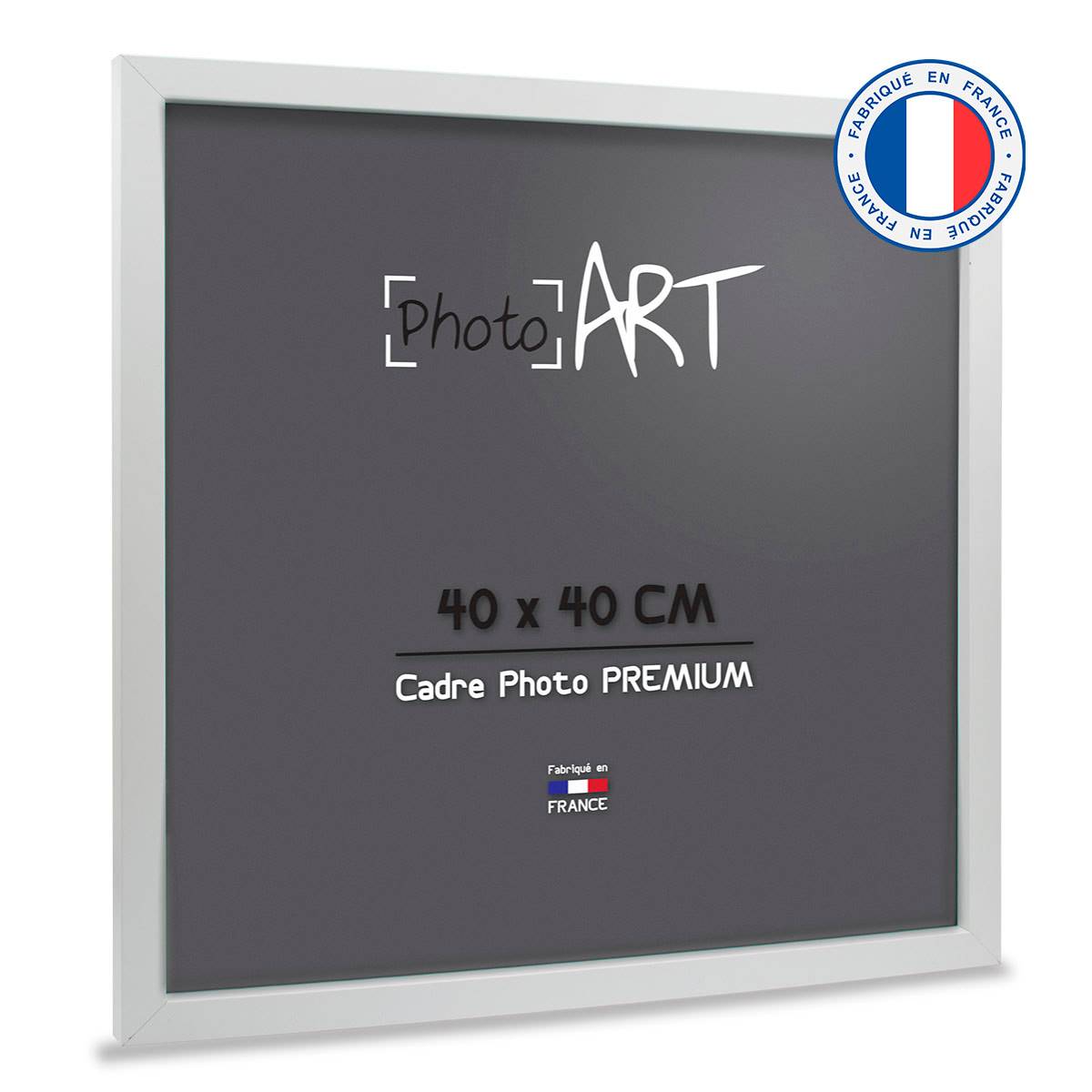 PHOTO ART PREMIUM Cadre bois 40x40 Blanc lot de 4