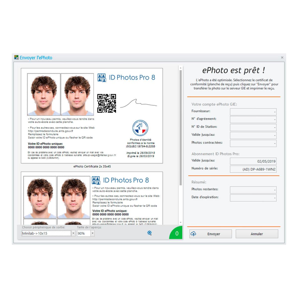 ID PHOTOS PRO 8 Logiciel Photos d'Identité agréé ANTS avec ePhoto