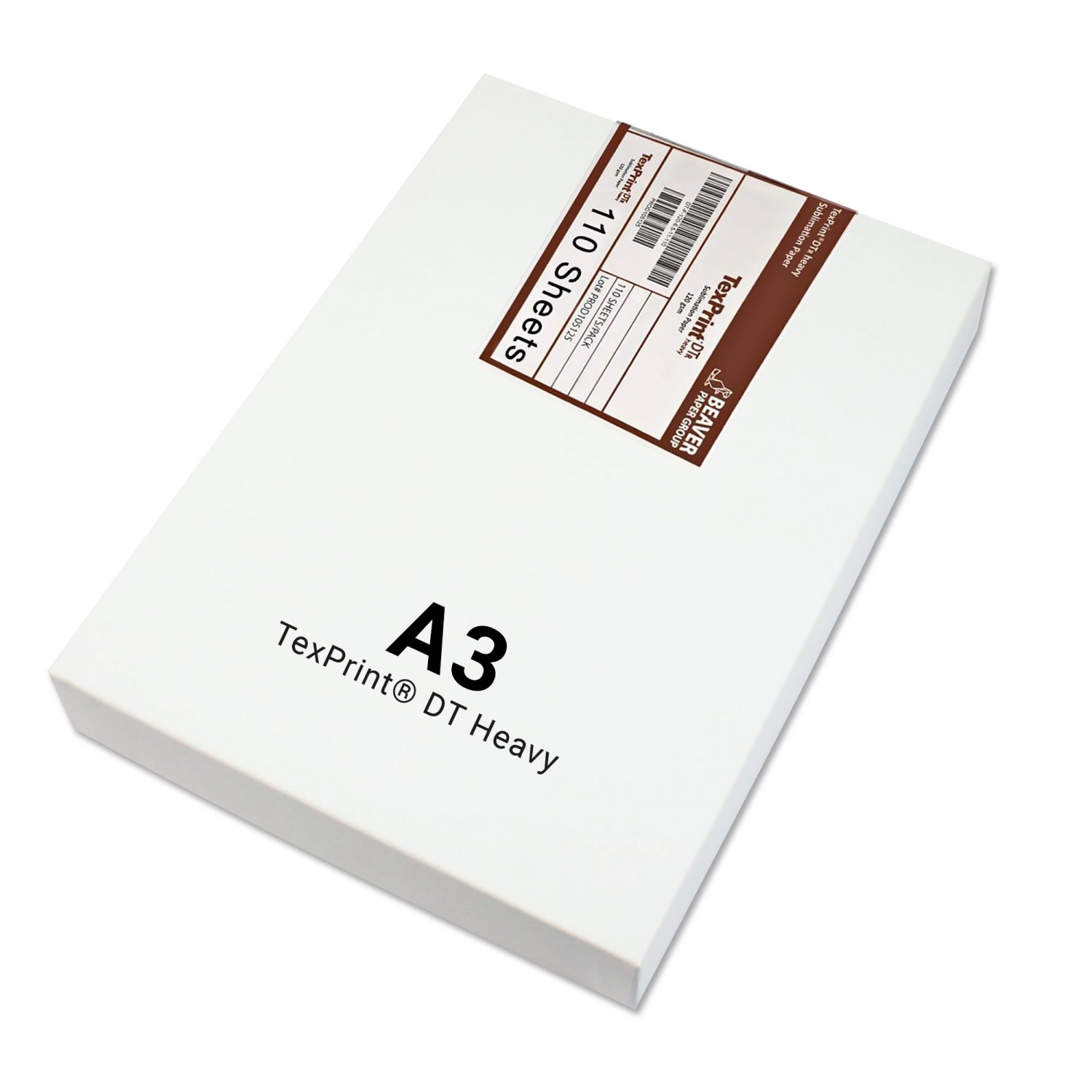Papier sublimation pour transfert - TexPrint DT Heavy - Format A3 - 120g - Pack de 110 feuilles