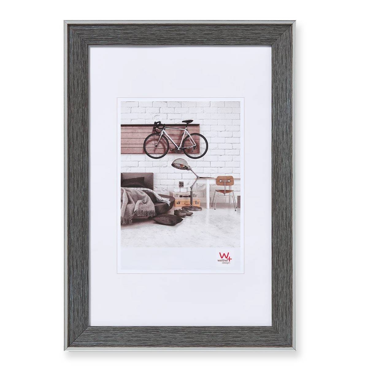 WALTHER Cadre résine Bohemian 15x20cm gris - Lot de 4