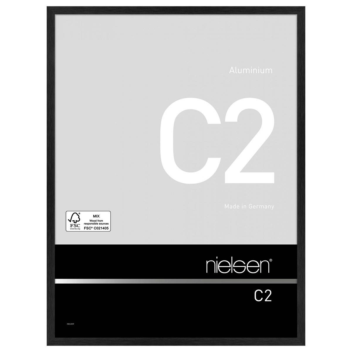 NIELSEN Cadre Photo Aluminium C2 60X90 - Noir Mat Brossé